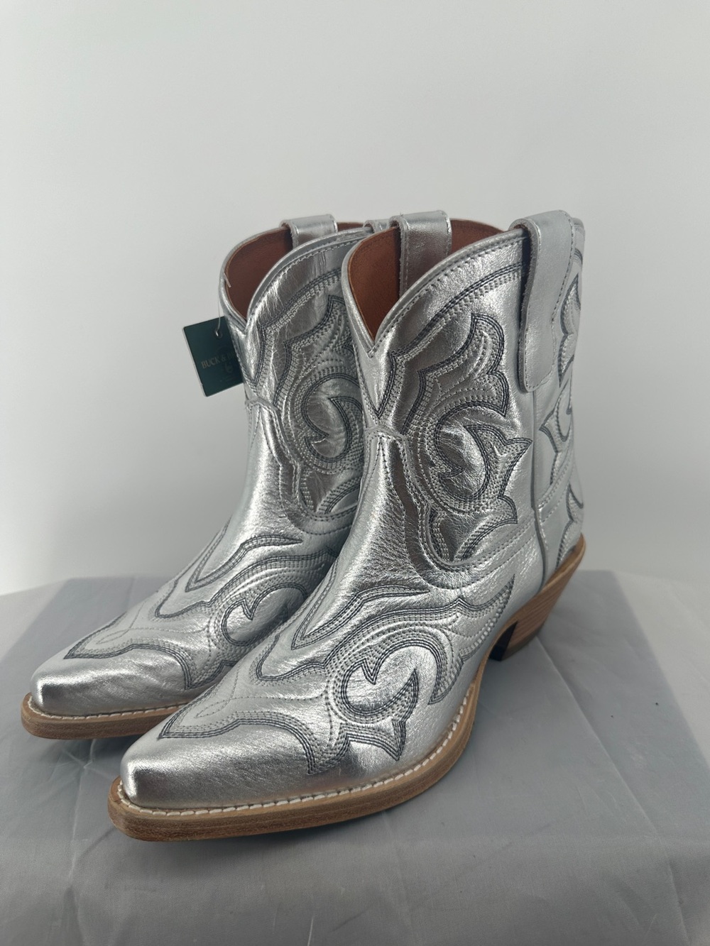 Buck & Brana REGINA SILVER Cowboy boots